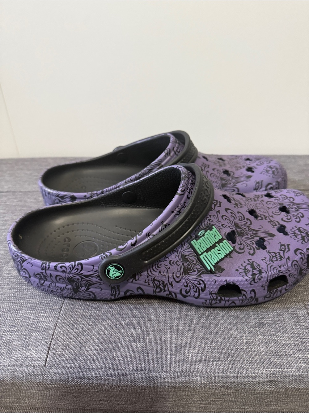 CROCS Classic Clog in Purple with Black Strap